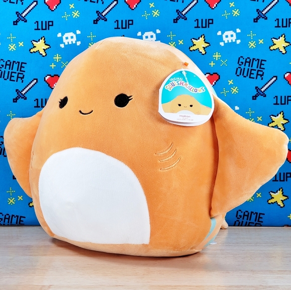 Squishmallow Halton the Orange Stingray 11" UltraSoft Sealife Squad Toy Plush - Picture 3 of 9